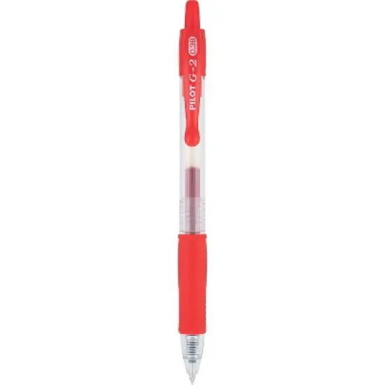 Pilot G2 Premium Retractable Gel Ink Pen Red Ink Ultra Fine Dozen 31279 image {1}