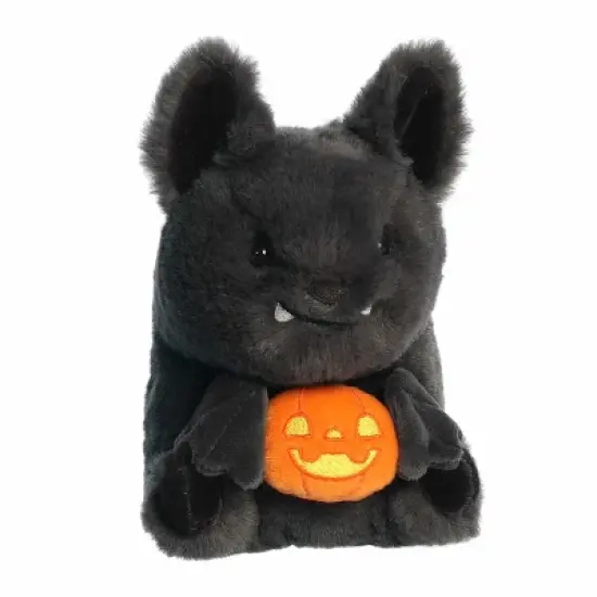 Aurora Mini Benedict Bat Rolly Pet Spooky Stuffed Animal Black 4.5" image {1}