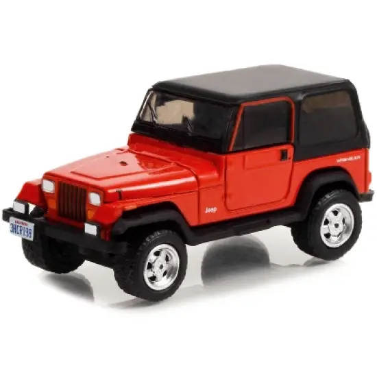 1994 Jeep Wrangler Red with Black Top "Beverly Hills, 90210" (1990-2000) TV Series 1/64 Diecast Model Car by Greenlight image {1}