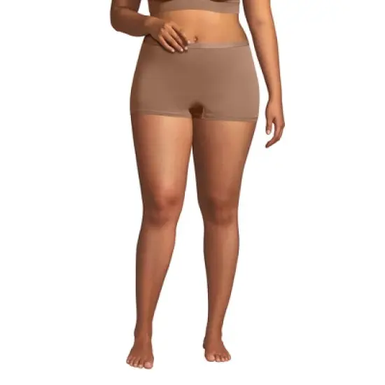 Lands' End Women's Comfort Knit Mid Rise Boyshort Underwear - 2 Pack image {5}
