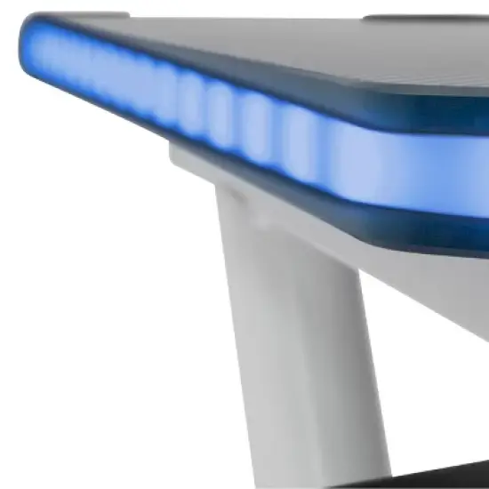 Icon PC Gaming Desk with Built-in Charging Station and LED Lights Black - SD Gaming image {14}