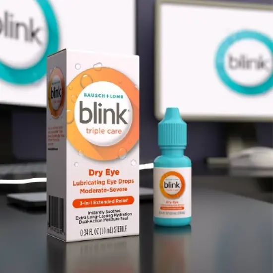 Blink Triple Care Hydrating and Lubricating Eye Drops for Dry Eyes - 10ml image {1}