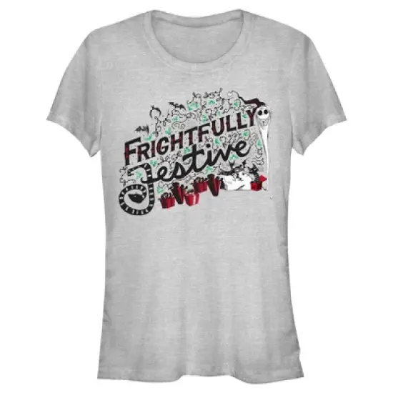 Junior's The Nightmare Before Christmas Frightfully Festive Jack T-Shirt image {3}