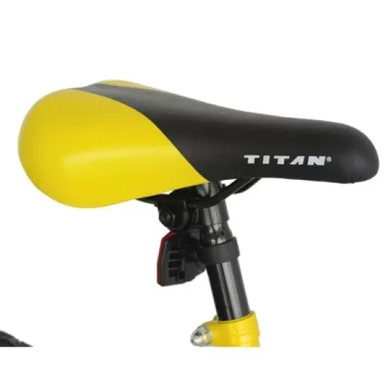 Titan Bikes Men's Pioneer 12-Speed Mountain Bike with Pull Brakes, Yellow image {4}