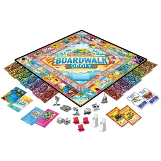 MasterPieces Opoly Family Board Games - Beach Life Boardwalk Opoly image {2}