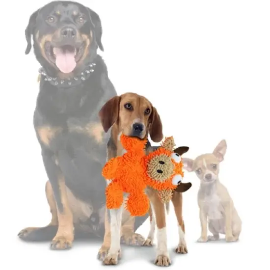Mighty Microfiber Bull Dog Toy - Orange - M image {1}