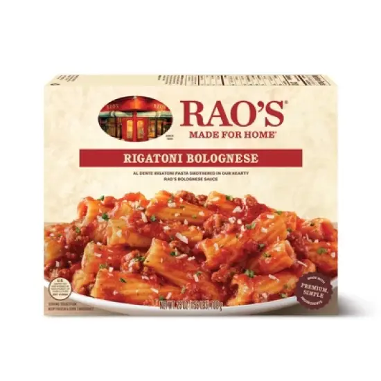 Rao's Made for Home All Natural Frozen Pasta Meal Rigatoni Bolognese - 25oz image {7}