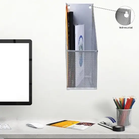 Ybm Home Mesh Steel Wall mount and/or Freestanding Document Sorter image {3}