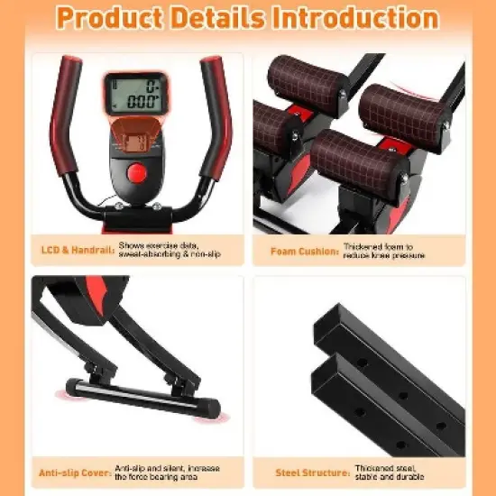 GIKPAL Fitness Ab Machine, Workout Equipment for Home Gym, Height Adjustable Ab Trainer, Foldable Fitness Equipment.440lbs Weight Capacity image {4}