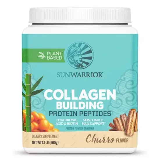 Sunwarrior Vegan Collagen Building Peptides Plant-Based Protein Powder, Hyaluronic Acid & Biotin for Hair Skin Nail Support, 500gm image {7}