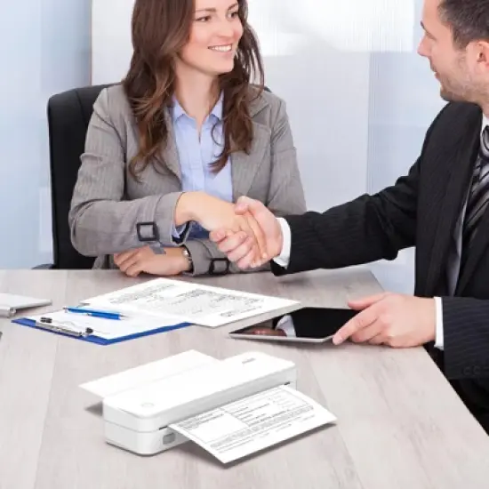 JADENS Quick-Dry Thermal Paper Roll for PD-A4 printer, letter-sized, 4-Roll image {7}