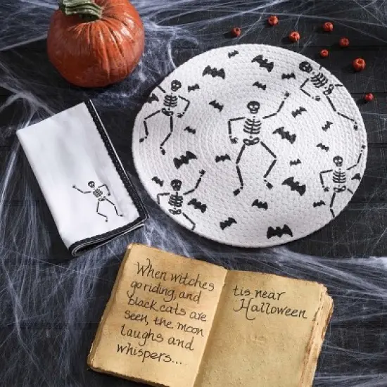 Split P Skeleton Round Placemat Set of 4 image {4}