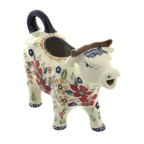 Blue Rose Polish Pottery D081 Manufaktura Cow Creamer image {7}