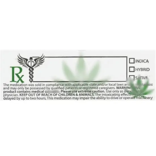 KOVOT RX Warning Label - 3"x1" - 1000 Adhesive Stickers per Roll image {1}