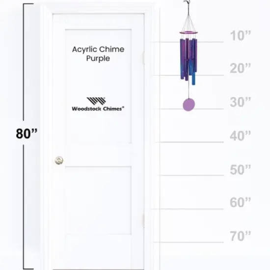 Woodstock Chimes Acrylic Galaxy Wind Chime Purple 30" image {4}