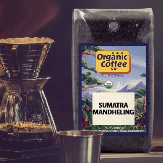 Organic Coffee Co., Sumatra Mandheling, 2lb (32oz) Whole Bean Coffee image {4}