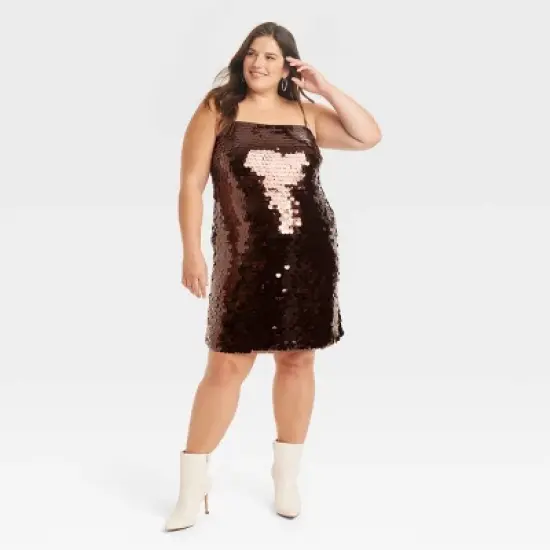 Women's Sleeveless Paillette Mini Party Shift Dress - A New Day&trade; image {4}