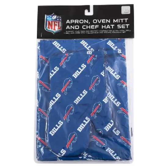 NFL Buffalo Bills Apron, Mitt, Hat Grill Tool Set - 3pc image {3}
