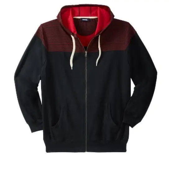KingSize Men's Big & Tall French Terry Snow Lodge Hoodie image {3}