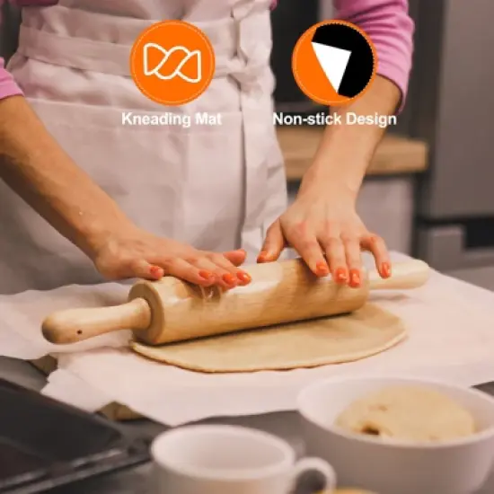 Unique Bargains Silicone Non-Stick Heat Non-Slip Resistant Pastry Baking Mat image {4}