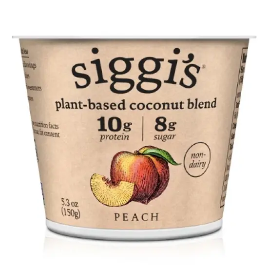 Siggi's Plant-Based Coconut Blend Yogurt Peach - 5.3oz image {8}