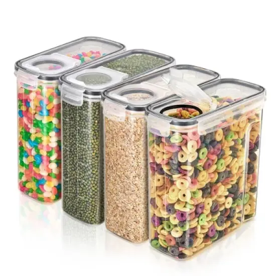 Sorbus Food Dispenser Containers - For Kitchen Organization - Store Pasta, Cereal, Dry Foods, and More -BPA Free (Medium to Large) image {8}