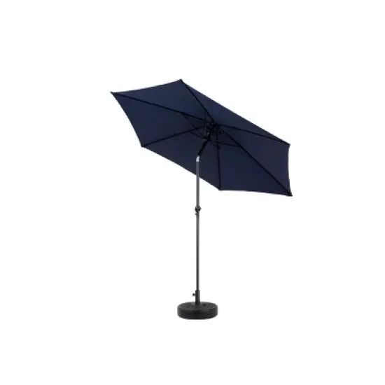 MOEPISY 9FT Outdoor Patio Umbrella Outdoor Table Umbrella with Push Button Tilt and Crank, Navy Blue image {5}