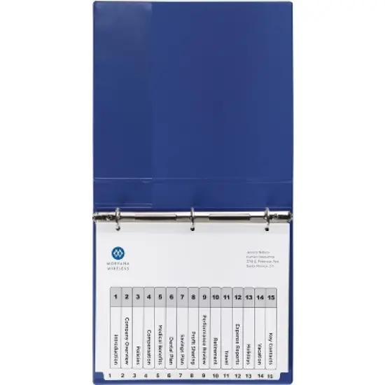 Avery Dividers for 3 Ring Binders, 15 Tabs per Set, Customizable Table of Contents, Classic White Tabs (3 Sets of 11079) image {7}
