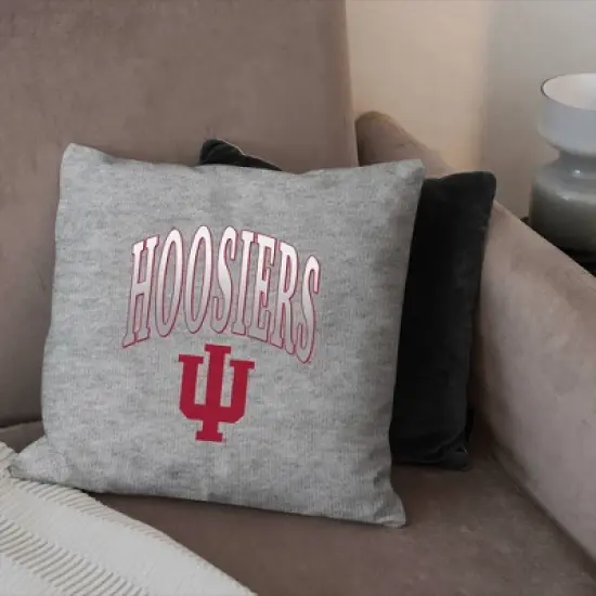 NCAA Indiana Hoosiers 16" Heather Gray Sweatshirt Pillow image {2}