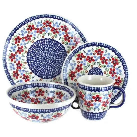 Blue Rose Polish Pottery Manufaktura Dinnerware (16PC) image {15}