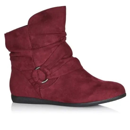 Women's WIDE FIT Serena Ankle Boot - burgundy| CLOUDWALKERS image {10}
