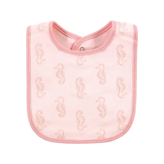 Hudson Baby Infant Girls Cotton Bibs, Turtley Adorable, One Size image {5}