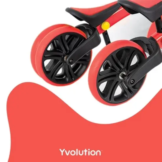 Yvolution Y Velo Junior 9'' Kids' Balance Bike with Dual Rear Wheels image {4}