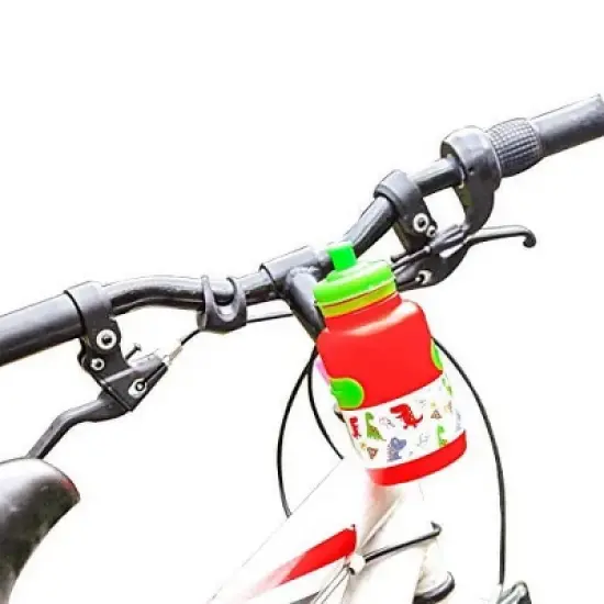 Kids&rsquo; Bike-Mounted Water Bottle with Universal Quick-Release Holder &ndash; BPA-Free Flask for Bicycles, Scooter & Stroller Use &ndash; Easy Clamp-On image {2}