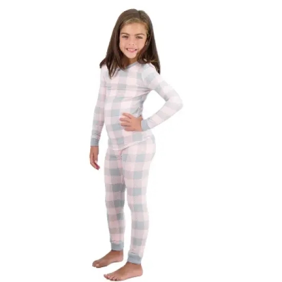 Sleep On It Girls Super Soft 2-Piece Snug Fit Pajama Set - Plaid image {2}