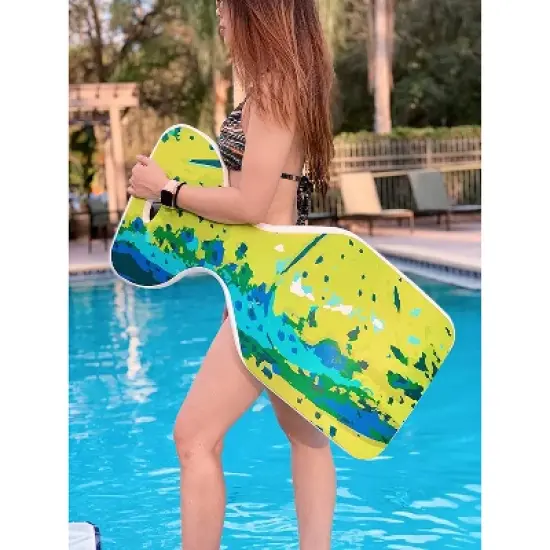 Vos Water Saddle Swimming Pool Float Lounge Seat for Adults & Kids, Made with UV Resistant Foam for Floating, Multicolored Graphic Print (4 Pack) image {3}