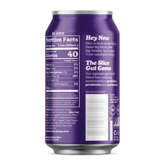Slice Grape Healthy Soda - 12 fl oz image {6}