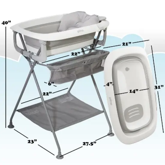 Primo SquishSplash - Collapsible Bath and Folding Bath Stand image {4}