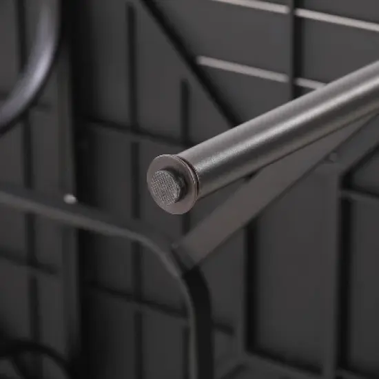 7pc Outdoor Dining Set with Svivel Chairs with Cushions & Large Metal Rectangle Table with Umbrella Hole - Captiva Designs image {7}