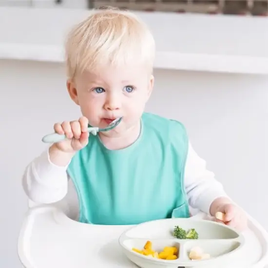 KeaBabies 3pk Presto Baby Bibs Waterproof with Food Catcher, Lightweight Toddler Bibs for Eating image {6}