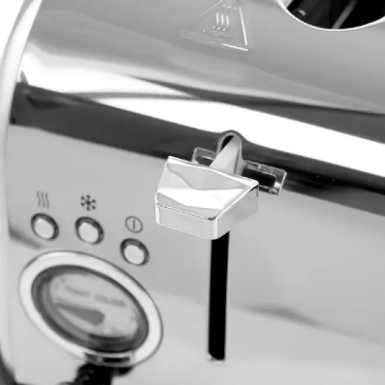 MegaChef 4 Slice Wide Slot Toaster with Variable Browning in Silver image {4}