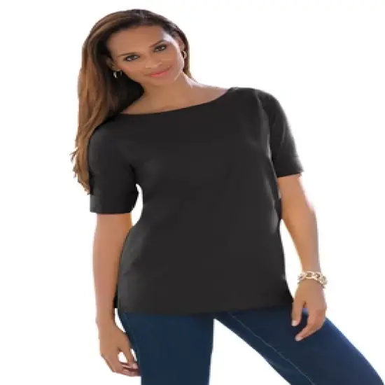 Jessica London Women&rsquo;s Plus Size Cuff Tee image {2}