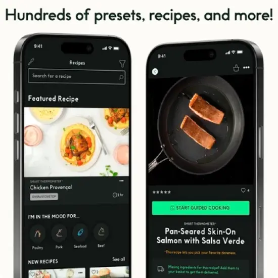 iQ Sense by CHEF iQ Smart Wireless Meat Thermometer, WiFi Unlimited Range, 5 Sensors, Ultra-Thin Probes image {10}