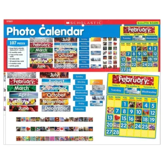 Scholastic Photo Calendar Bulletin Board Set image {1}