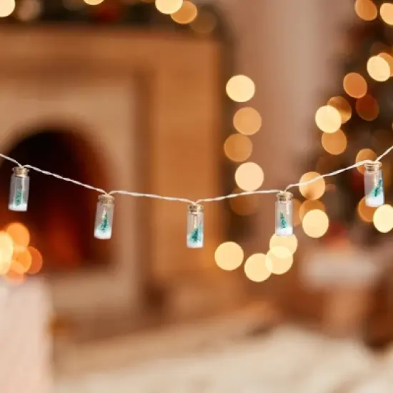 Northlight 10-Count Tree in a Bottle Christmas String Lights - LED Warm White - 3' Clear Wire image {1}