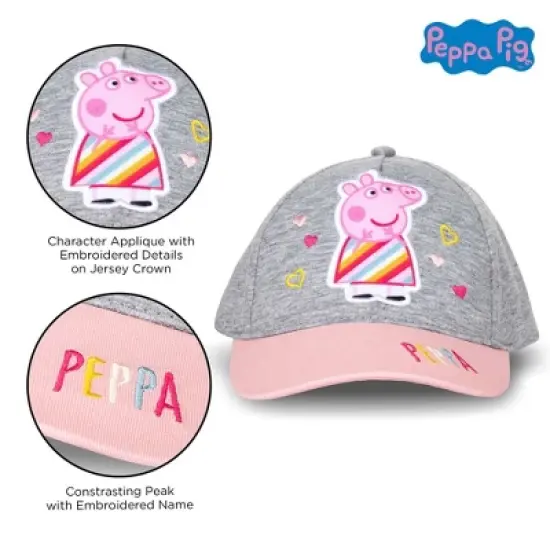Peppa Pig Toddler Girls Baseball Cap- Grey image {2}