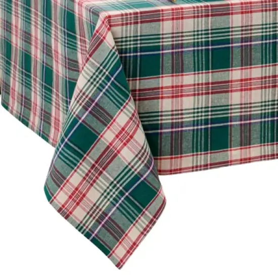 Holiday Fireside Plaid Tablecloth - Elrene Home Fashions image {1}