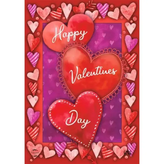 Briarwood Lane Garden Flag 12x18 For Outdoor Valentine's Heart Trio For Valentine's Love Garden Flag Flags For Outside image {4}