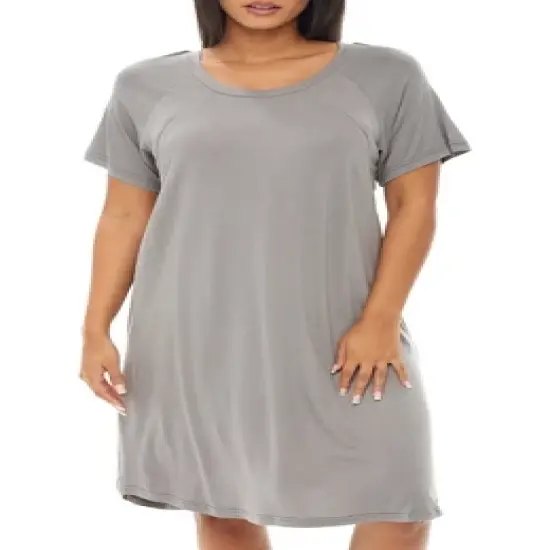 Maternity Nursing Top T-shirt Dress Soft Knit Sleep Shirt w/ Zipper Breastfeeding Sleepwear image {13}