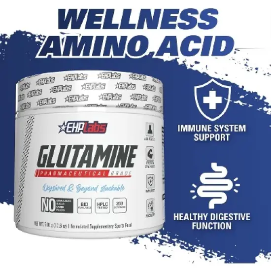 EHPlabs L-Glutamine Powder &ndash; 500g, 100 Servings &ndash; Muscle Recovery, Gut & Immune Health Support image {3}